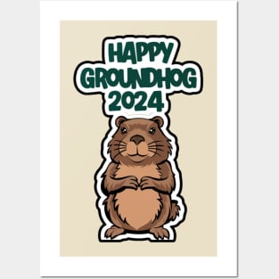 Only groundhog Happy Groundhog Day 2024 Punxsutawney Posters and Art